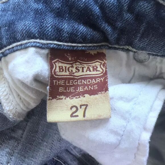 Big Star Rikki Low Rise Fit Straight Jeans Women's Size 27 Blue 26" Inseam - Picture 4 of 5